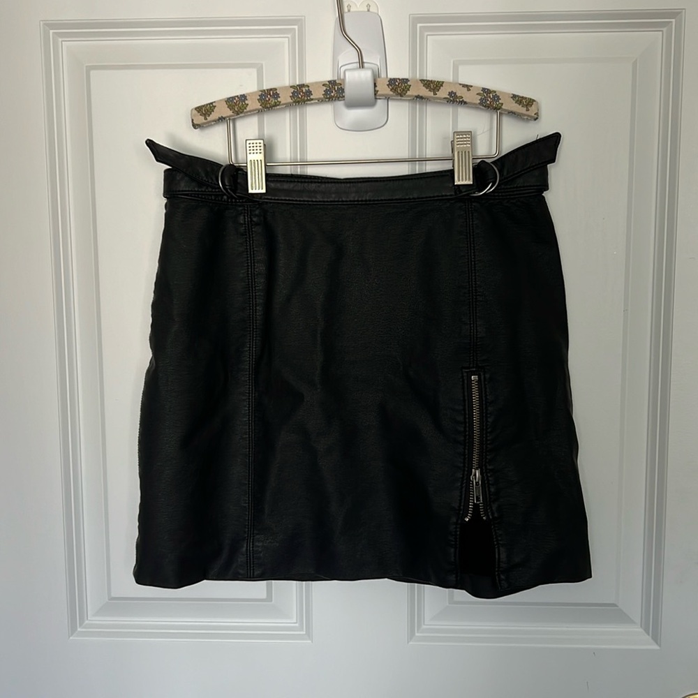 Free people vegan leather skirt